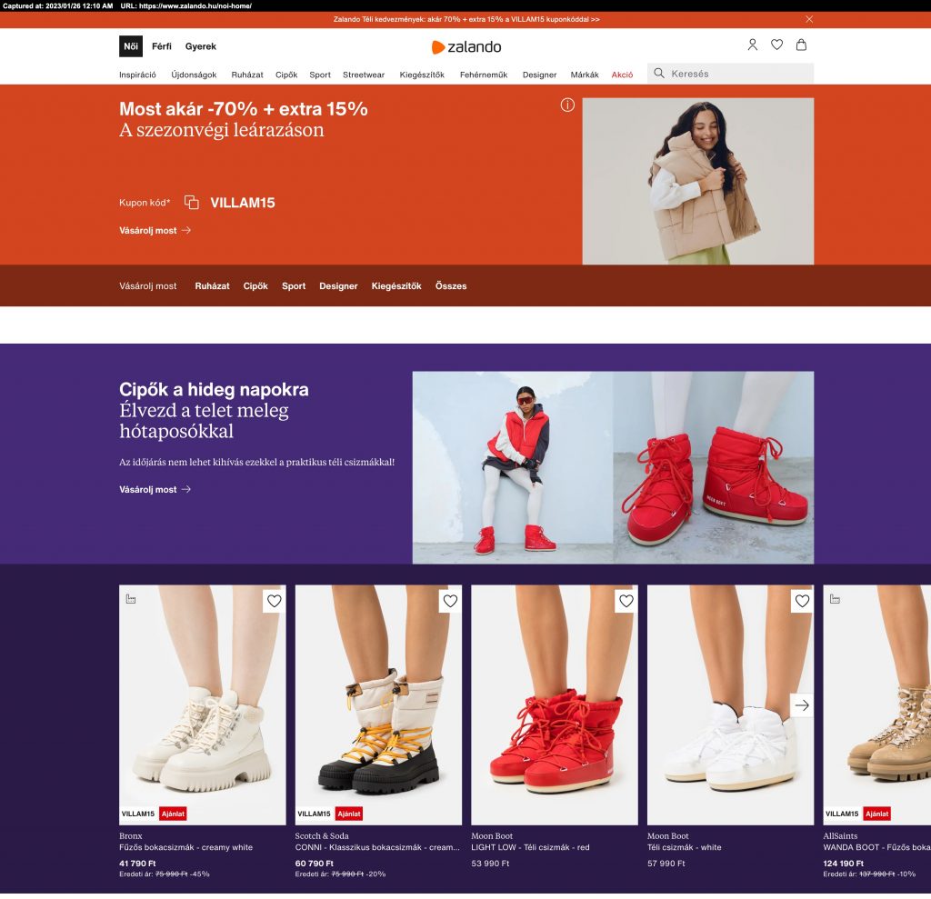 Vásárold meg a legújabb női divatot és cipőket online